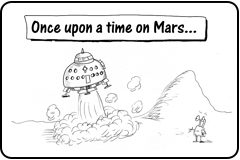 Link to cartoon story "Mars Does Not Want Immigrants"