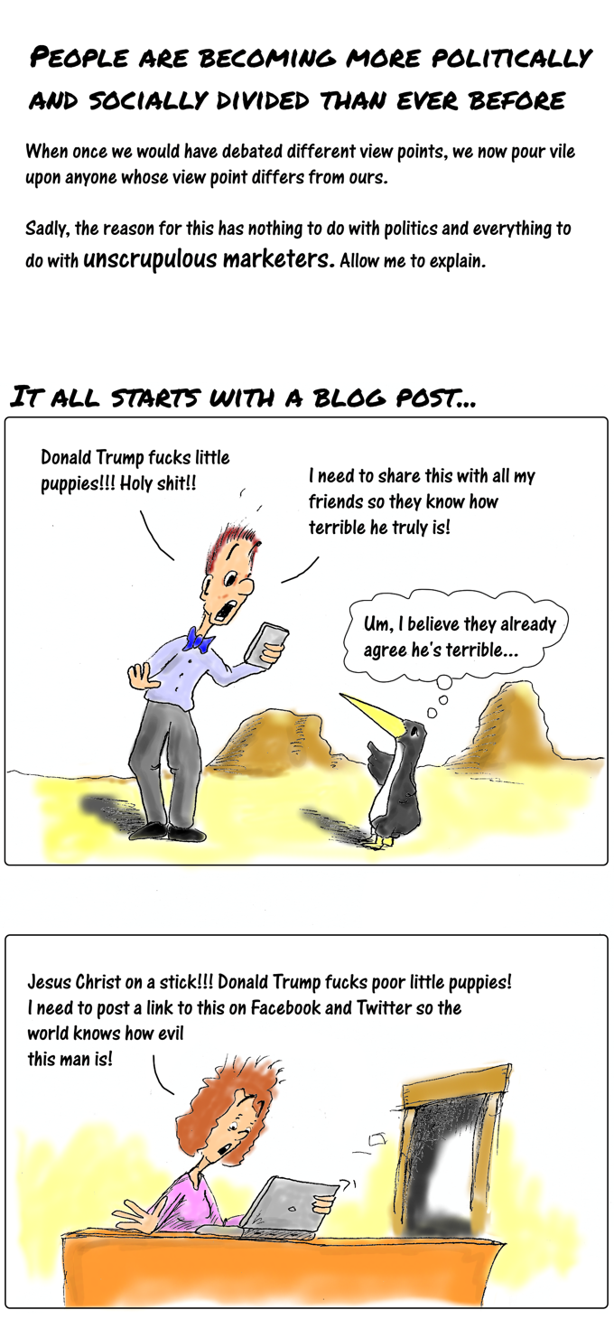 Cartoon story: clicks are dividing us part 1